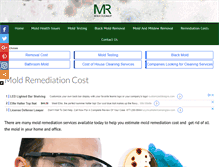 Tablet Screenshot of moldremediationcost.com